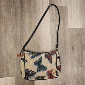 S.A.S. Vintage Butterfly Leather Medium Purse